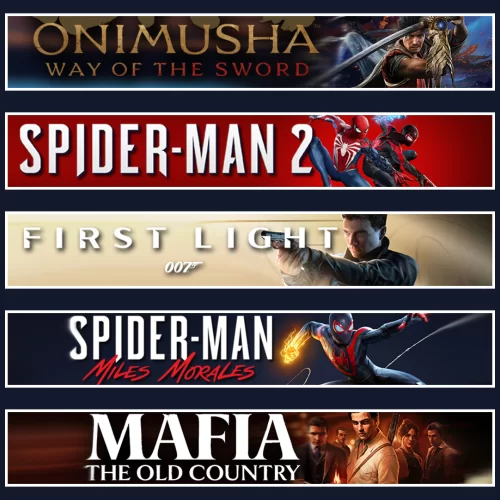 Onimusha +Spider 2 +007 +Miles +Mafia